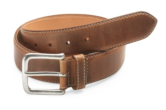 Leather buckle belt