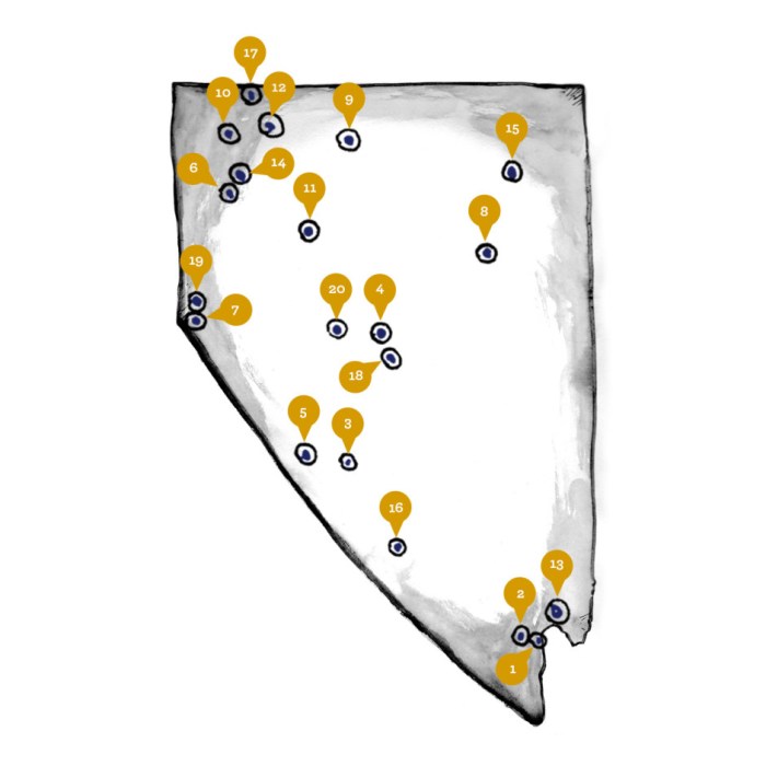 Springs in white mountains nevada map