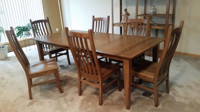 Dining room table wood