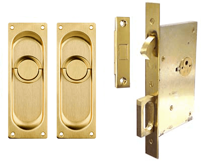 Door pocket lock privacy brass hardware prime line pull primeline share grainger doors