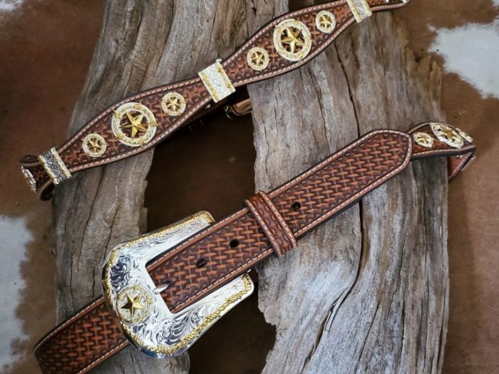 Mens western leather belts