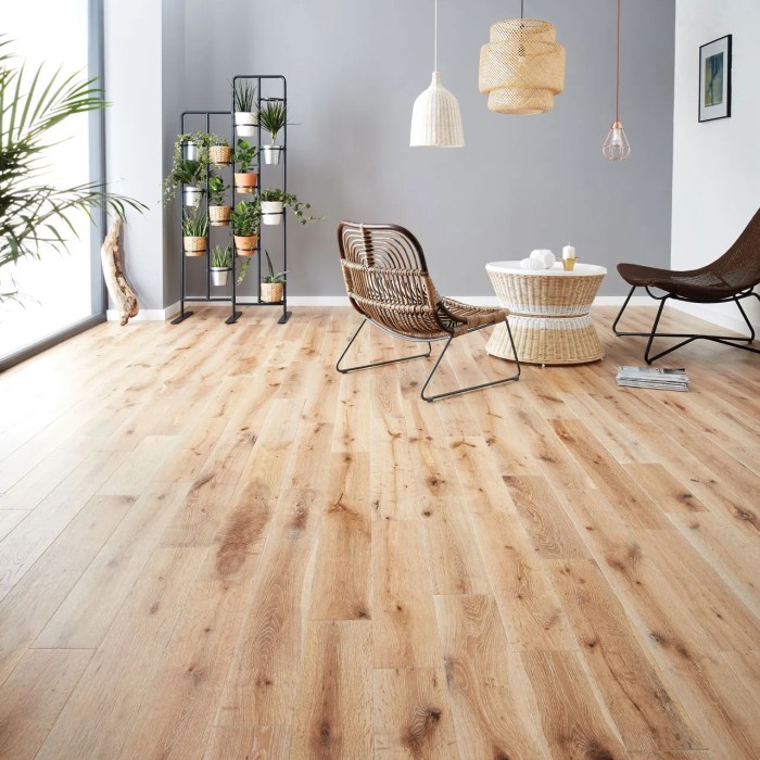 White wood flooring