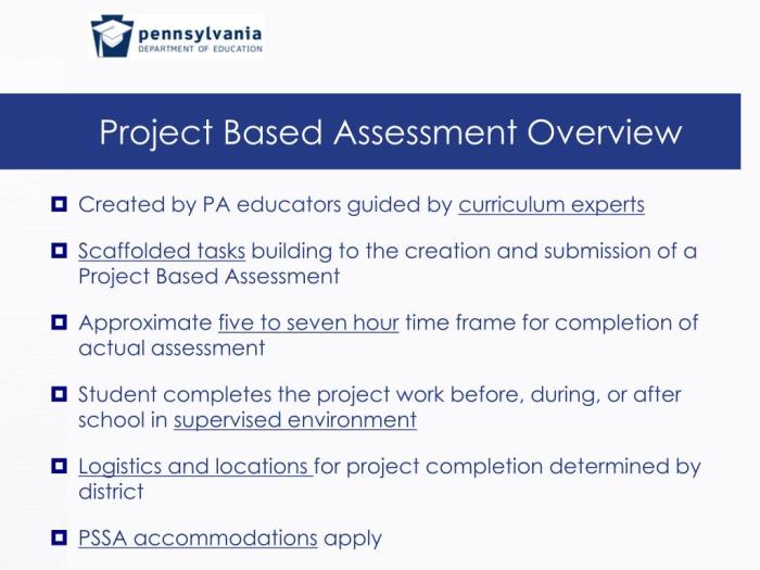 Mini Exams for Project-Based Assessments