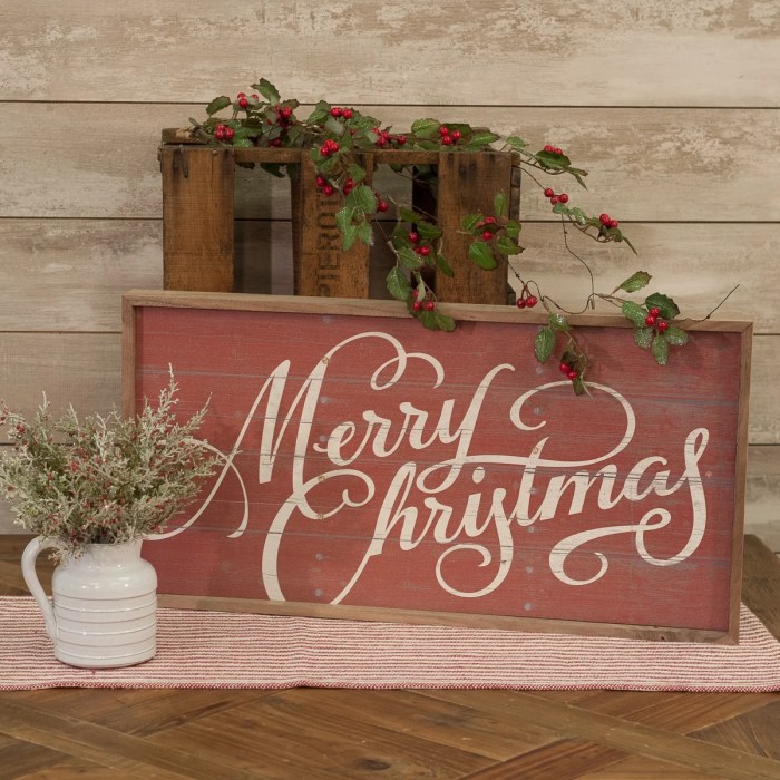 Merry christmas wood sign