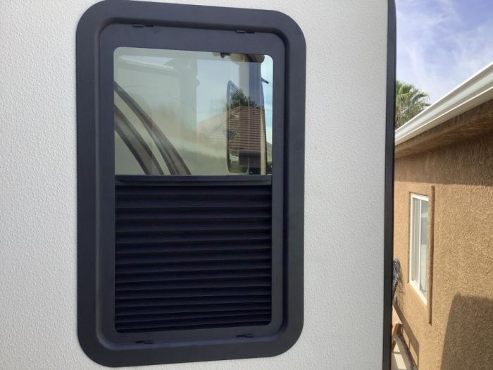 Rv door window shade