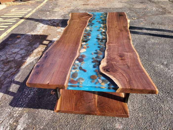 Epoxy resin river table