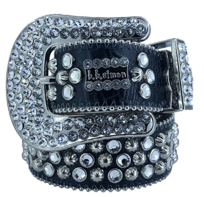 Black rhinestone belt