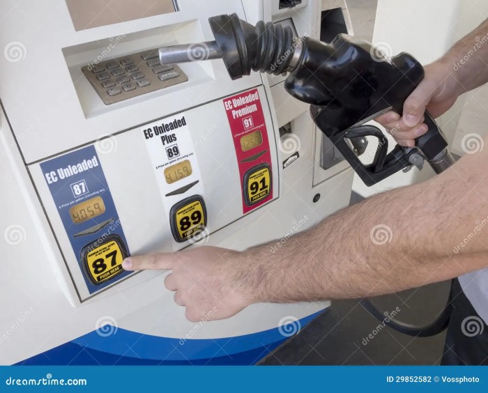 Fuel pump petrol station service colour self selecting alamy stock