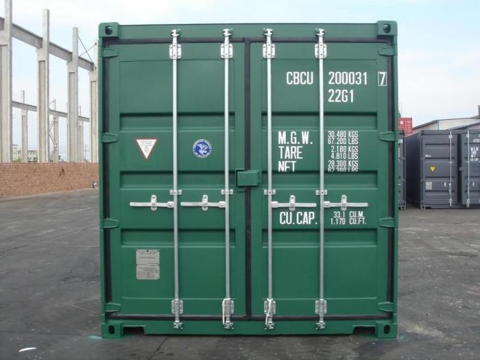 Shipping container door