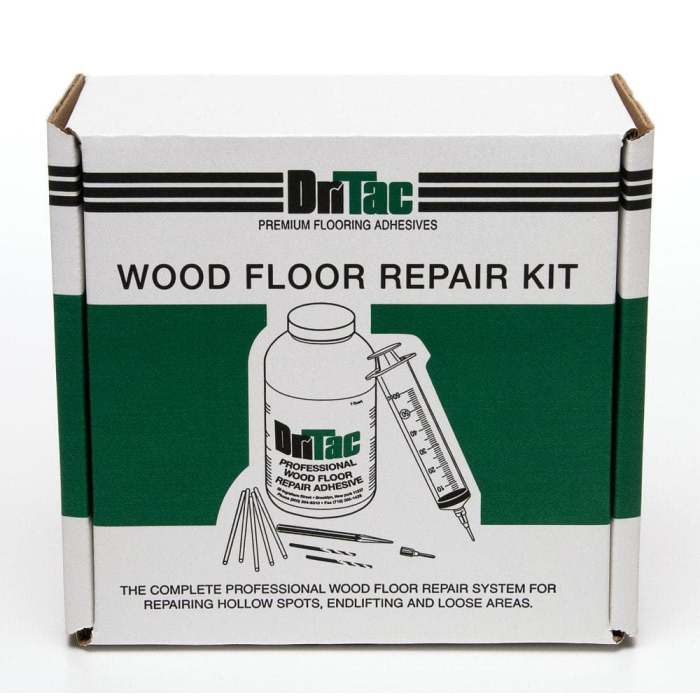 Wood floor fixing kit