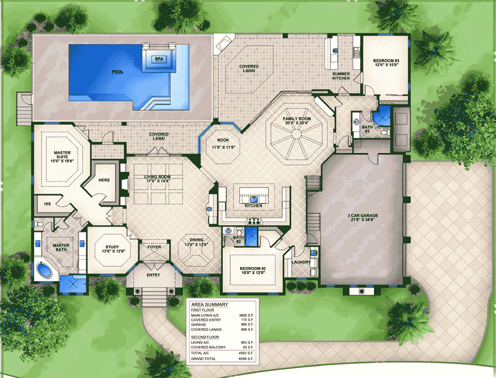 5bdrm south west floor plans