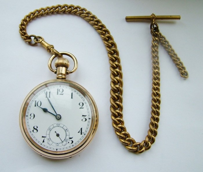 Pocket watch with a chain