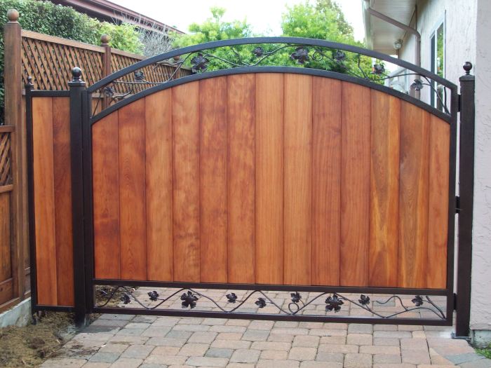 Gates wooden driveway gate cedar wood fence hinges double brentwood backyard front western rear bracing doors comes when driveways saved