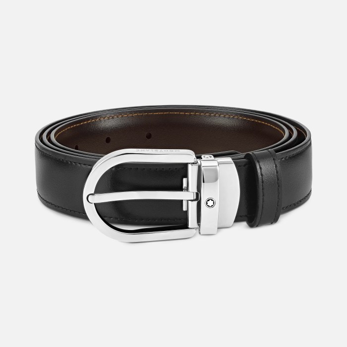 Belt braided leather