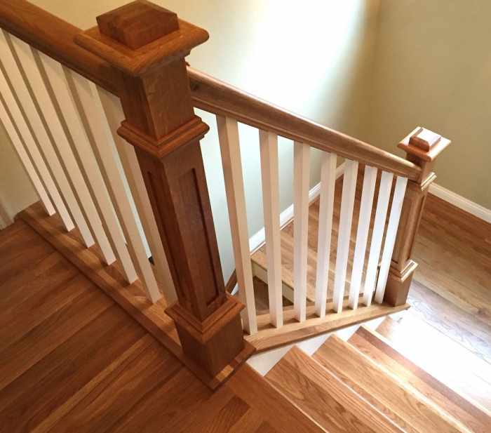 Wood patio railing