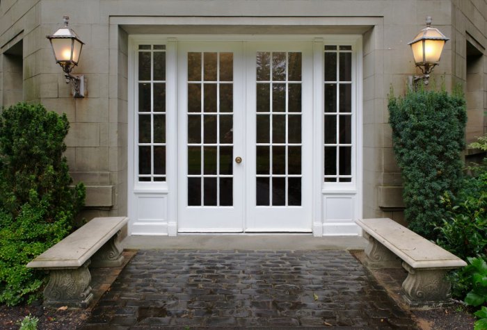 How much is a patio french door exterior with sidelights