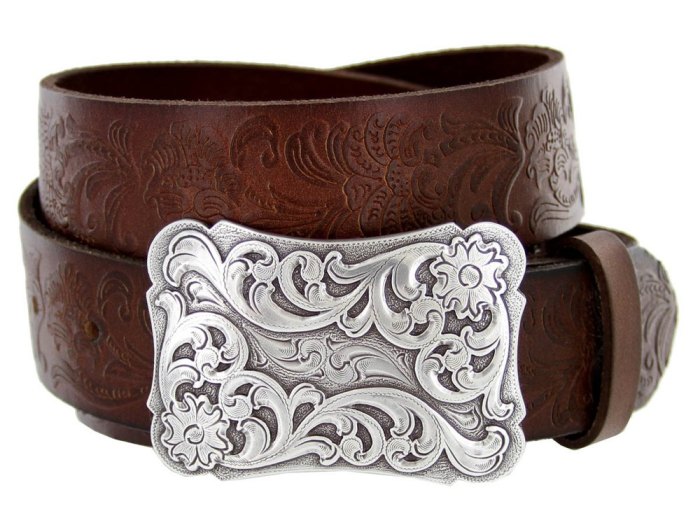 Women's belt for belt buckle