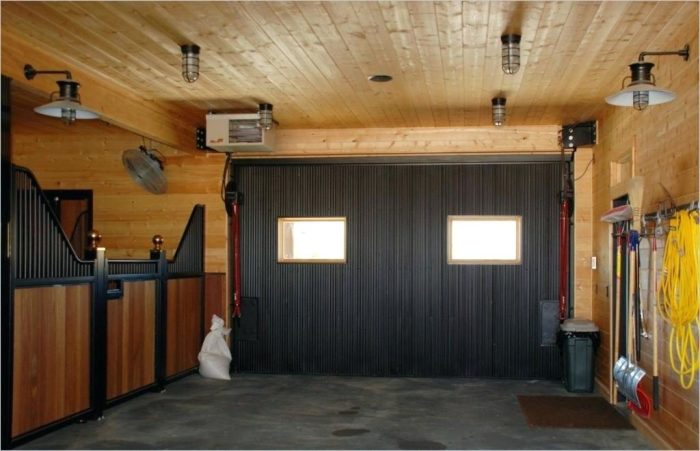 Pocketed clear garage door style wall