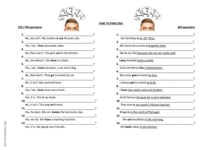 Mini Exams for Ordering Questions